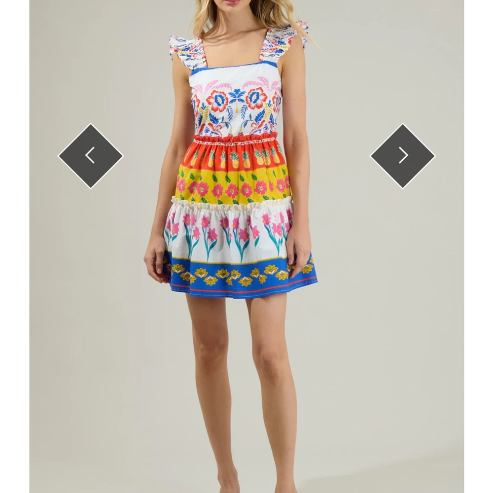 Sugarlips Floral Multicolor Mini Dress - Picture 5 of 6
